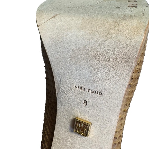 New Pour La Victoire Irina Snakeskin High Heel Shoes Made in Brazil Size 8 - Picture 7 of 8